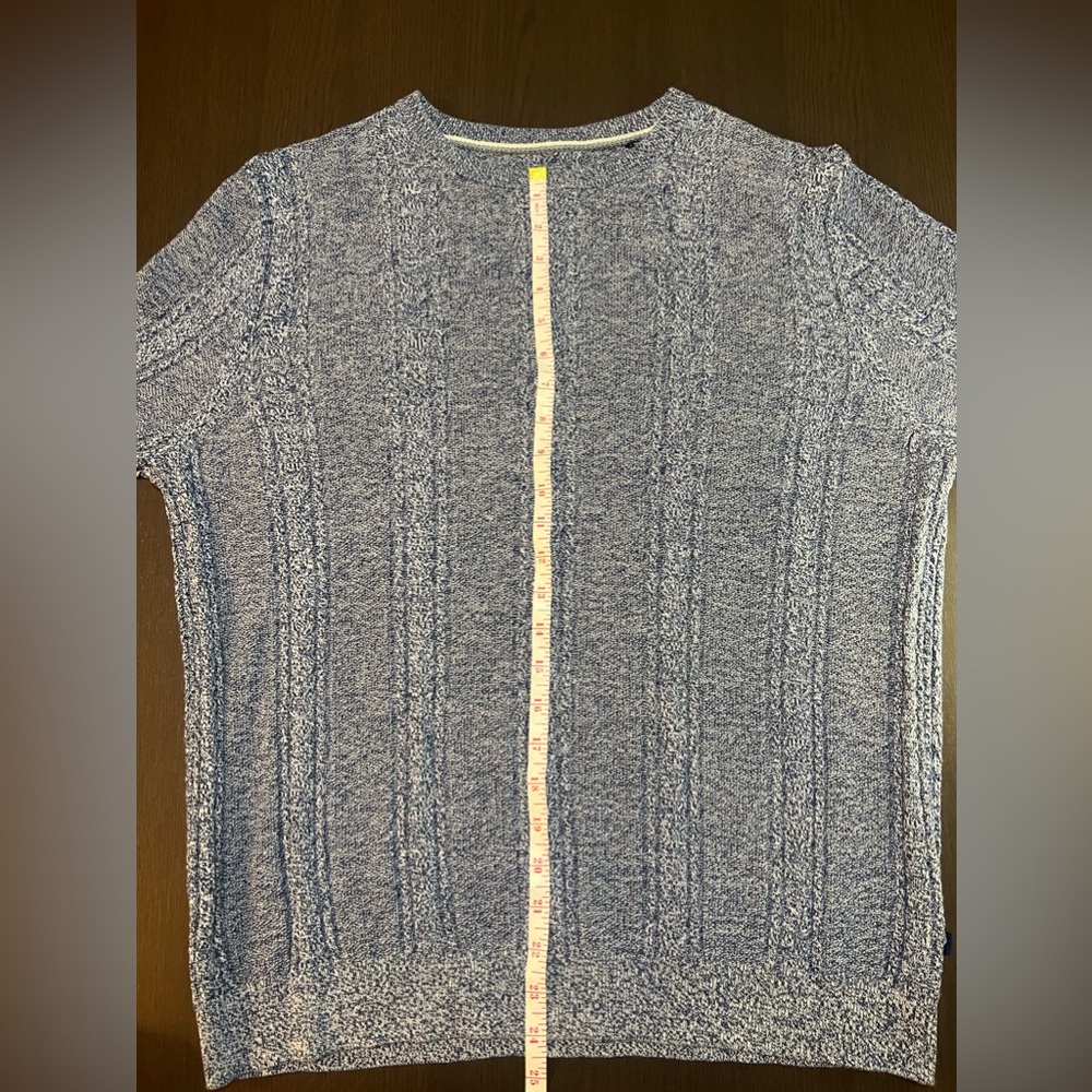 Tommy Bahama Men's Large Blue/white 55% Silk/Cotton Blend Sweater - Like New
